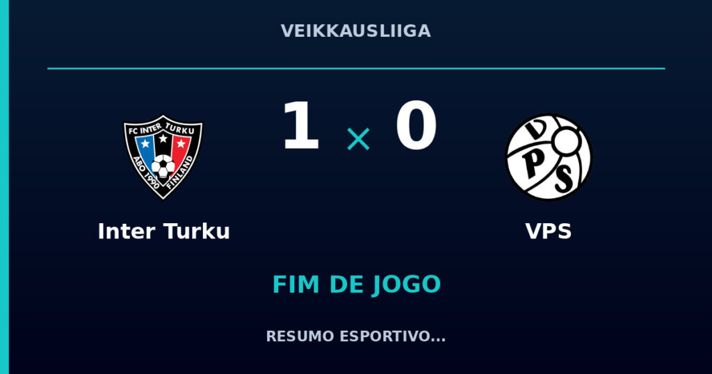 Inter Turku 1 x 0 VPS: resumo e números da partida