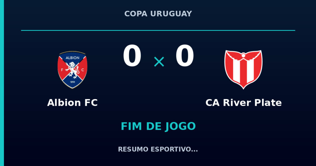 Albion FC 0 x 0 CA River Plate: resumo e números da partida