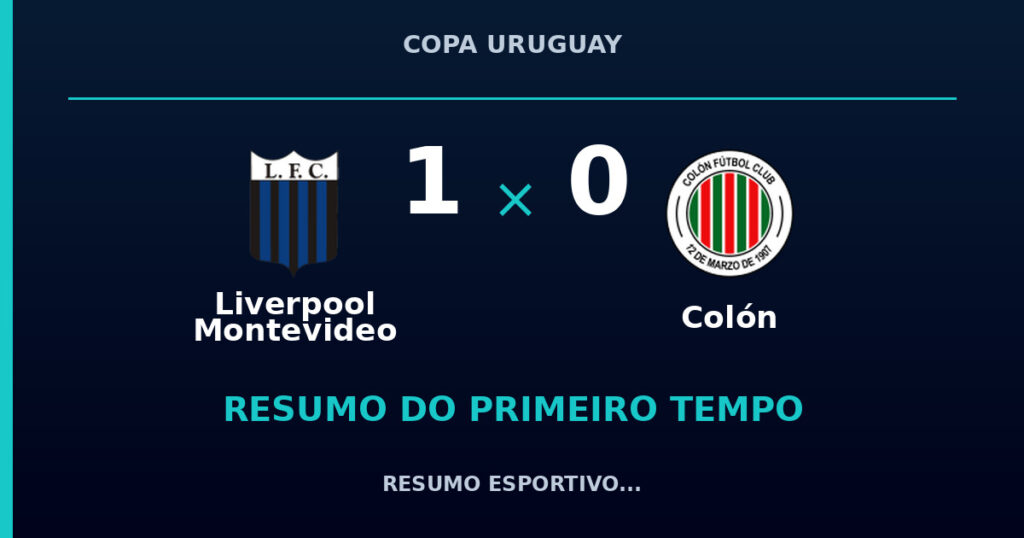 Liverpool Montevideo 1 x 0 Colón: resumo do primeiro tempo