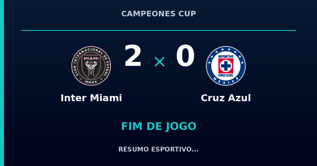 Inter Miami 2 x 0 Cruz Azul: resumo e números da partida