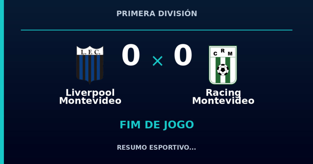Liverpool Montevideo 0 x 0 Racing Montevideo: resumo e números da partida
