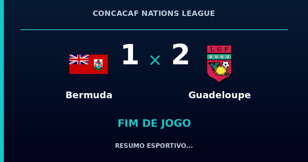 Guadeloupe marca no fim e vence Bermuda por 2 a 1