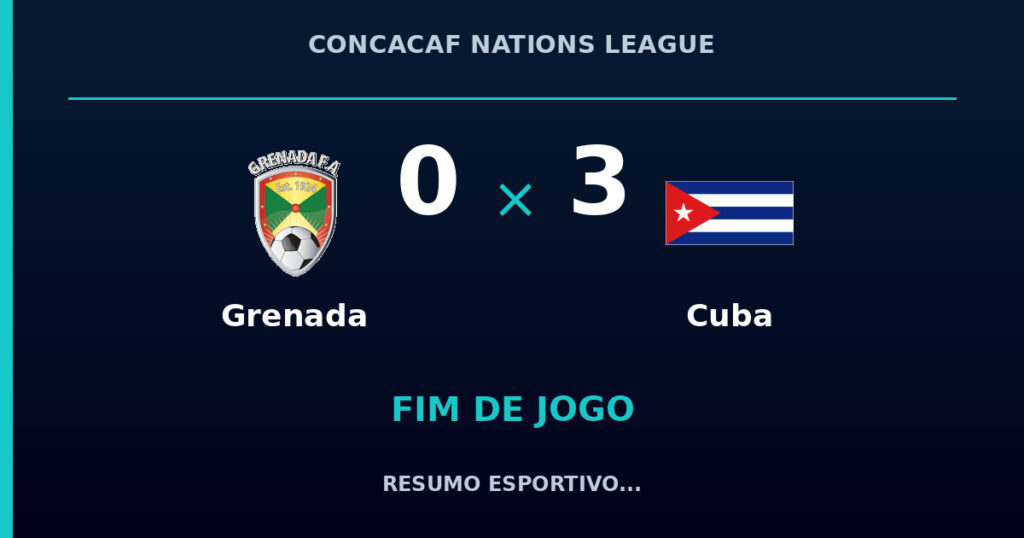 Cuba vence Grenada por 3 a 0