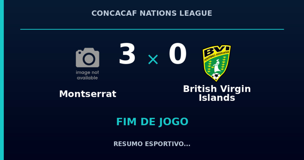 Montserrat vence British Virgin Islands por 3 a 0