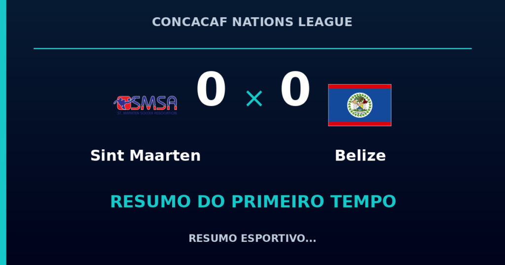 Sint Maarten 0 x 0 Belize: como foi o primeiro tempo