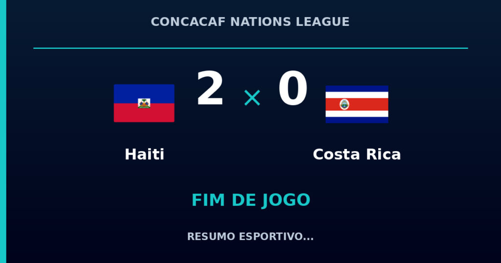 Haiti vence Costa Rica por 2 a 0