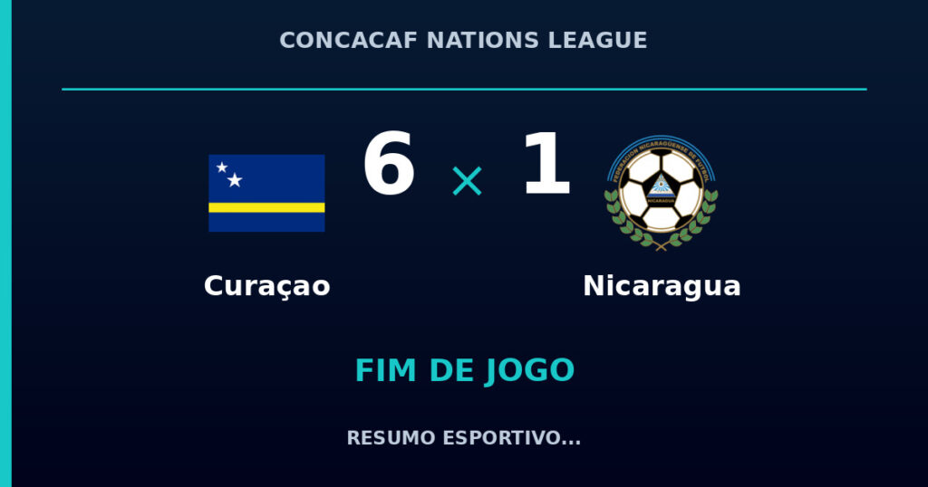Curaçao vence Nicaragua por 6 a 1