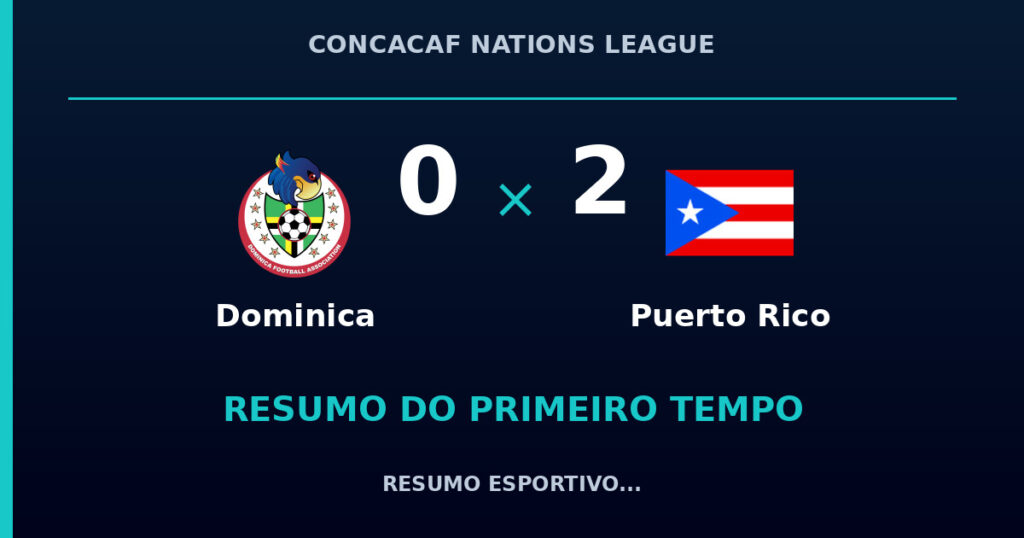 Dominica 0 x 2 Puerto Rico: como foi o primeiro tempo