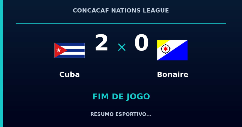 Cuba vence Bonaire por 2 a 0