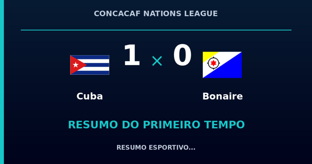 Cuba 1 x 0 Bonaire: como foi o primeiro tempo