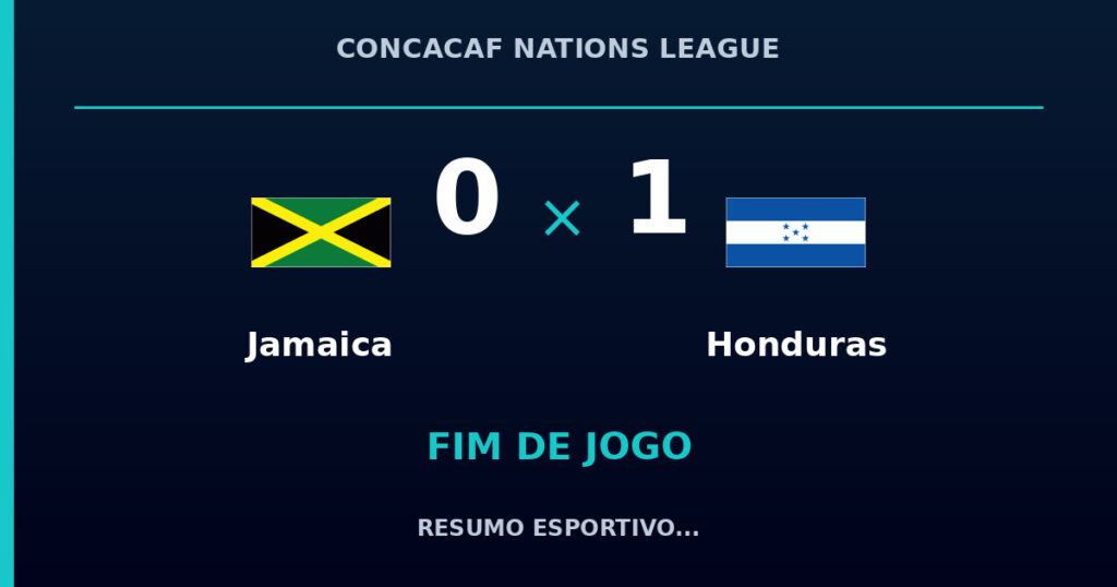 Honduras vence Jamaica por 1 a 0