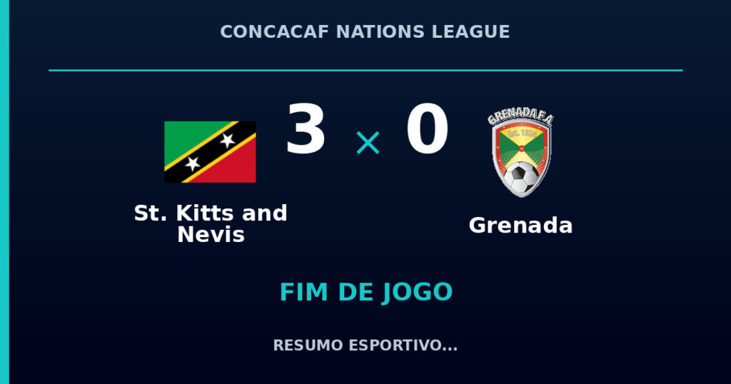 St. Kitts and Nevis vence Grenada por 3 a 0