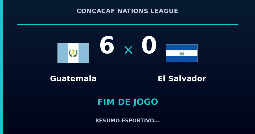 Guatemala vence El Salvador por 6 a 0