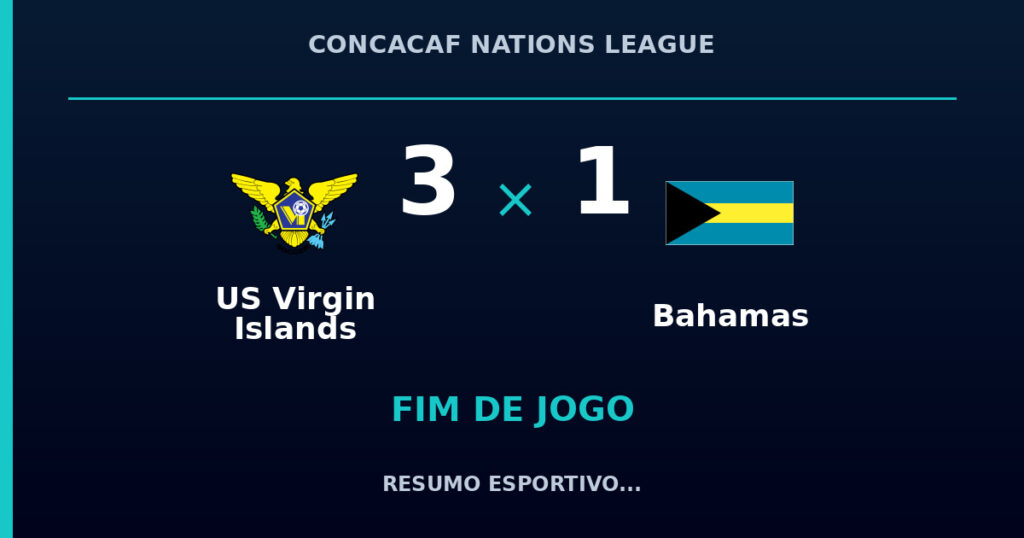 US Virgin Islands vence Bahamas por 3 a 1