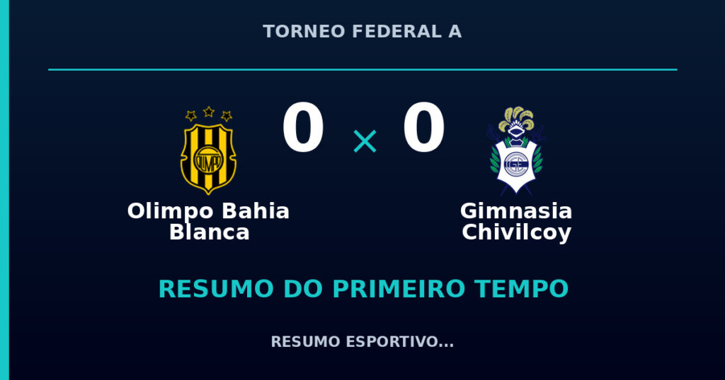 Olimpo Bahia Blanca 0 x 0 Gimnasia Chivilcoy: como foi o primeiro tempo