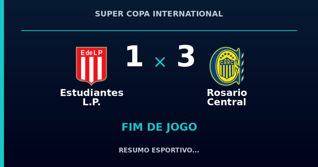 Rosario Central reage e vence Estudiantes L.P. por 3 a 1