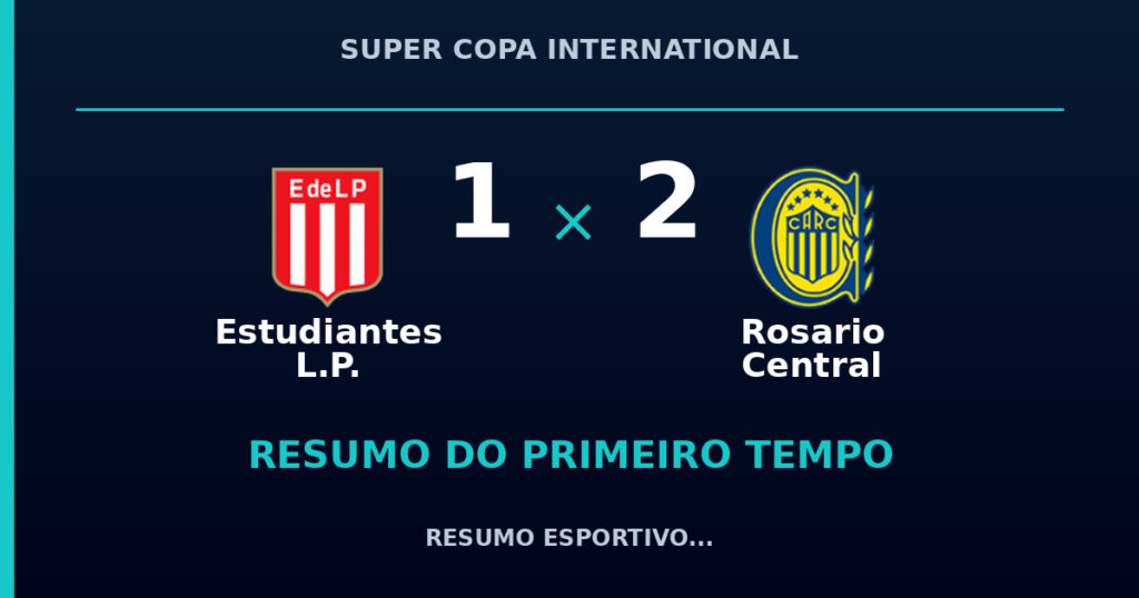 Estudiantes L.P. 1 x 2 Rosario Central: como foi o primeiro tempo
