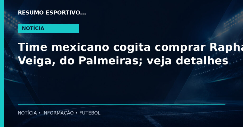Time mexicano cogita comprar Raphael Veiga, do Palmeiras; veja detalhes
