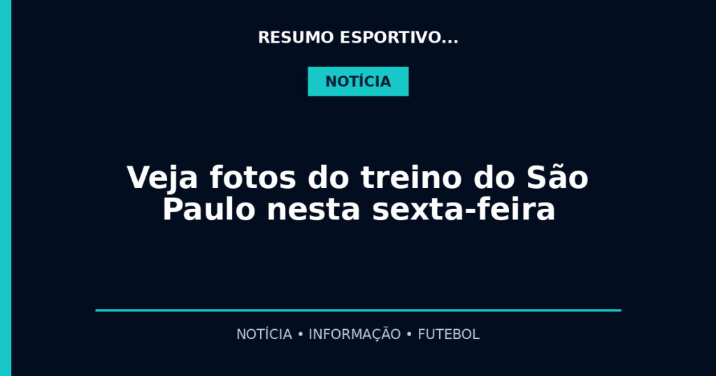 Veja fotos do treino do São Paulo nesta sexta-feira