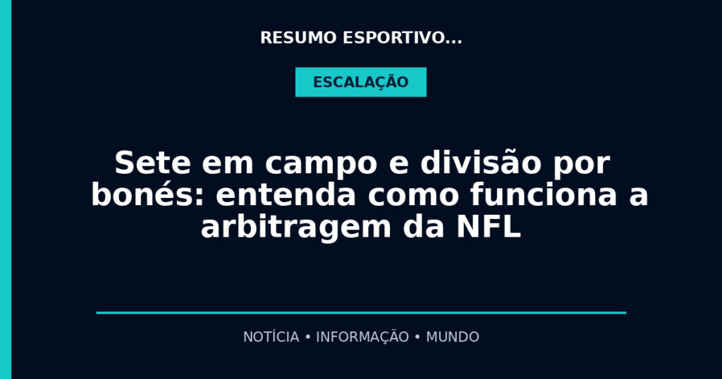 Sete em campo e divisão por bonés: entenda como funciona a arbitragem da NFL