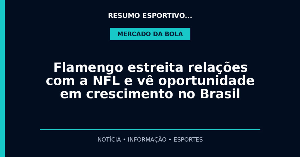 Flamengo estreita relações com a NFL e vê oportunidade em crescimento no Brasil