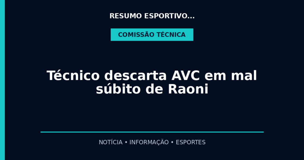 Técnico descarta AVC em mal súbito de Raoni