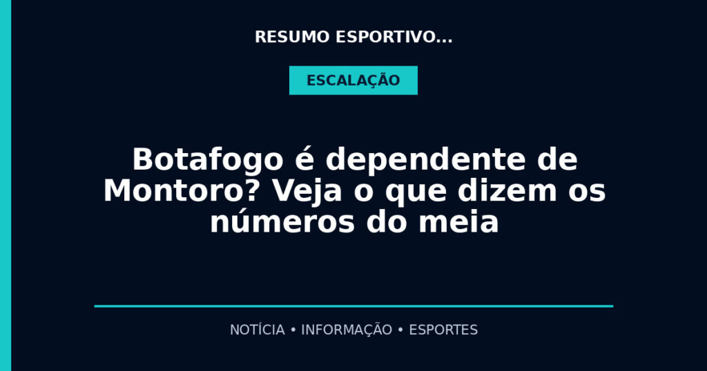 Botafogo é dependente de Montoro? Veja o que dizem os números do meia