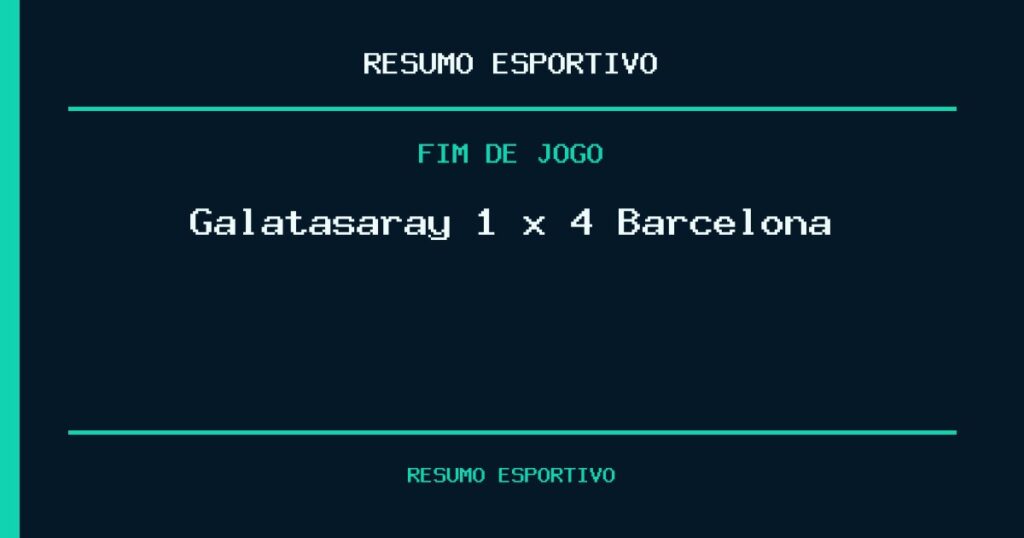Galatasaray 1 x 4 Barcelona: resultado da partida