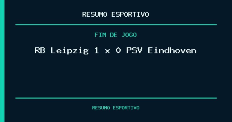 RB Leipzig 1 x 0 PSV Eindhoven: resultado da partida
