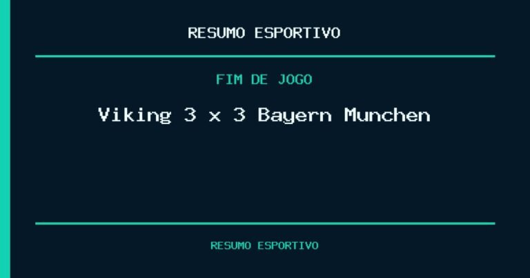 Viking 3 x 3 Bayern München: resultado da partida