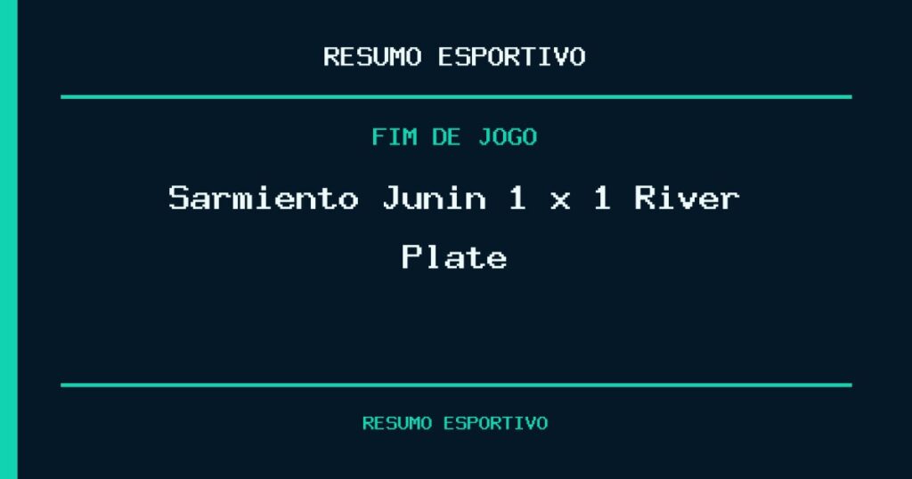 Sarmiento Junin e River Plate empatam por 1 a 1