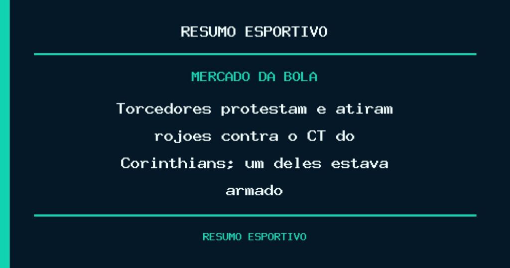 Torcedores protestam e atiram rojões contra o CT do Corinthians; um deles estava armado