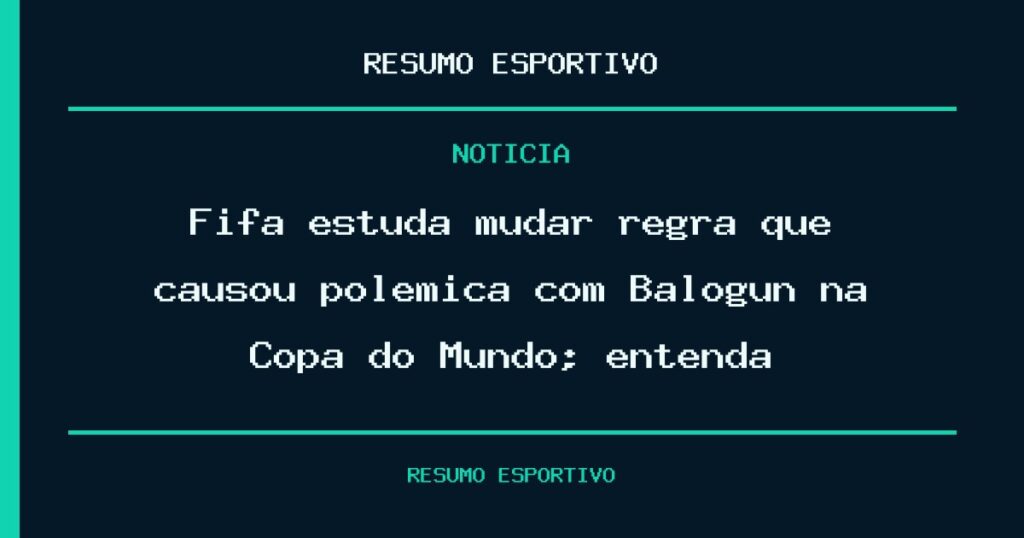 Fifa estuda mudar regra que causou polêmica com Balogun na Copa do Mundo; entenda
