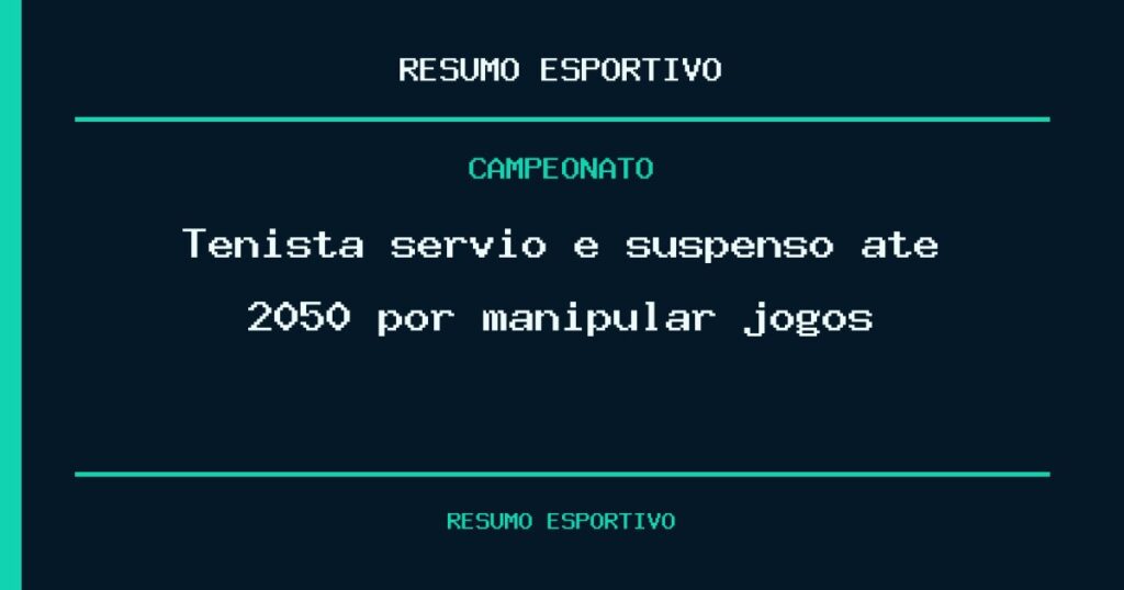 Tenista sérvio é suspenso até 2050 por manipular jogos