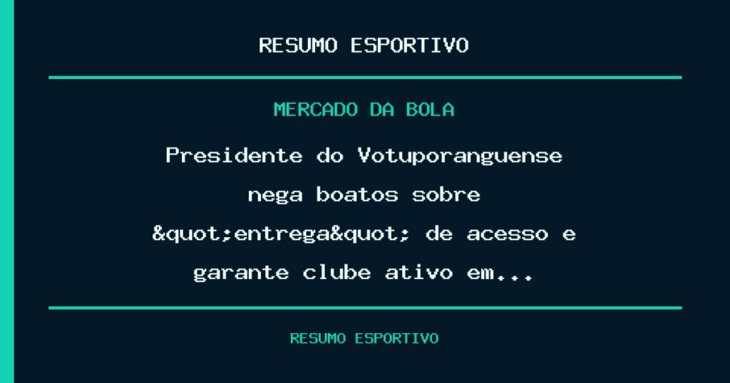 Presidente do Votuporanguense nega boatos sobre "entrega" de acesso e garante clube ativo em…