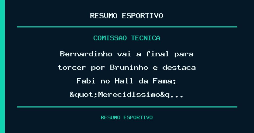 Bernardinho vai à final para torcer por Bruninho e destaca Fabi no Hall da Fama: "Merecidíssimo&q…