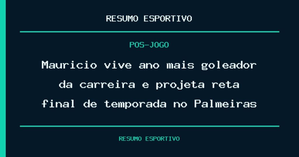 Mauricio vive ano mais goleador da carreira e projeta reta final de temporada no Palmeiras