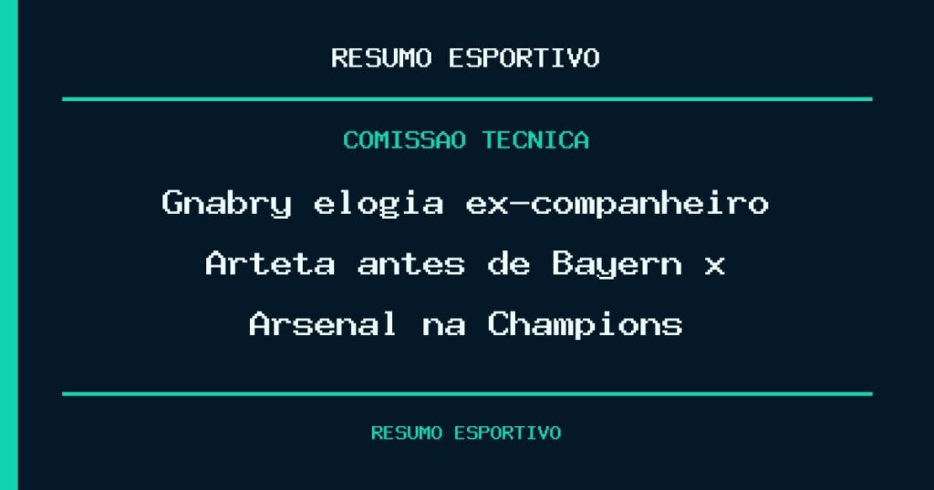 Gnabry elogia ex-companheiro Arteta antes de Bayern x Arsenal na Champions