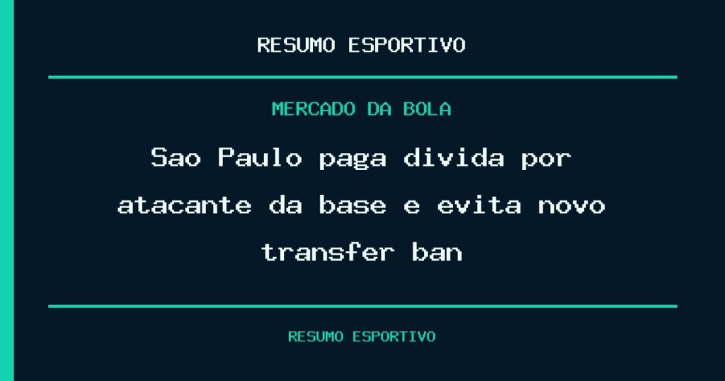 São Paulo paga dívida por atacante da base e evita novo transfer ban