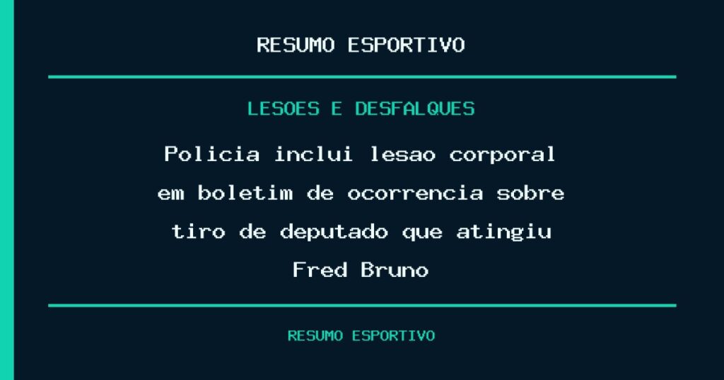 Polícia inclui lesão corporal em boletim de ocorrência sobre tiro de deputado que atingiu Fred Bruno