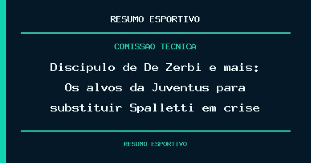 Discípulo de De Zerbi e mais: Os alvos da Juventus para substituir Spalletti em crise