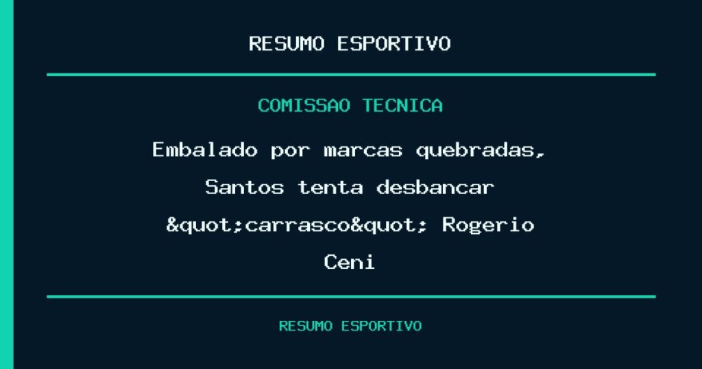 Embalado por marcas quebradas, Santos tenta desbancar "carrasco" Rogério Ceni
