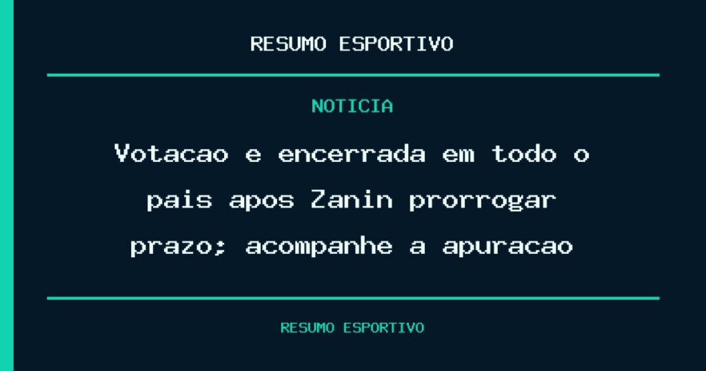 Votação é encerrada em todo o país após Zanin prorrogar prazo; acompanhe a apuração
