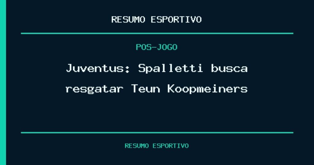 Juventus: Spalletti busca resgatar Teun Koopmeiners