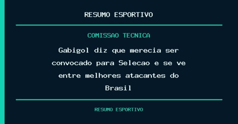 Gabigol diz que merecia ser convocado para Seleção e se vê entre melhores atacantes do Brasil