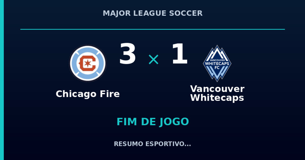 Chicago Fire vence Vancouver Whitecaps por 3 a 1