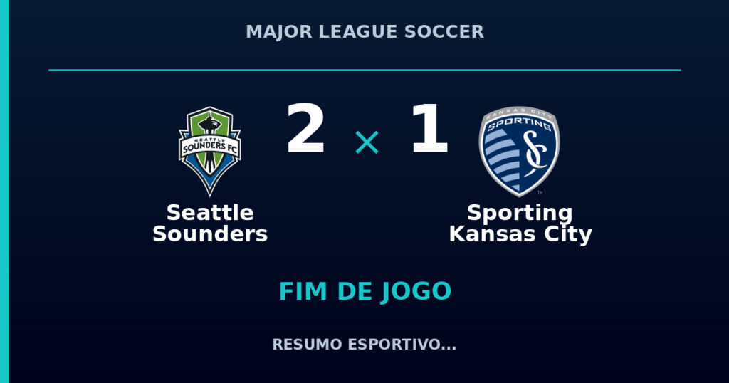 Seattle Sounders marca no fim e vence Sporting Kansas City por 2 a 1