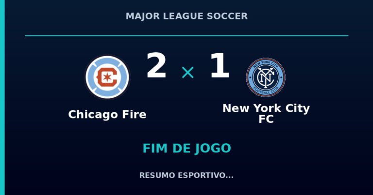 Chicago Fire marca no fim e vence New York City FC por 2 a 1