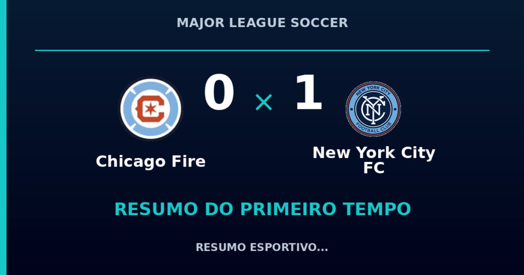 Chicago Fire 0 x 1 New York City FC: como foi o primeiro tempo