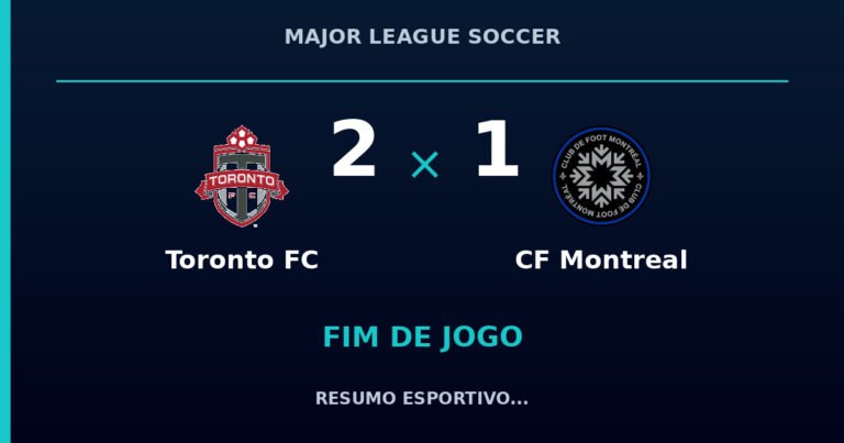 Toronto FC marca no fim e vence CF Montreal por 2 a 1